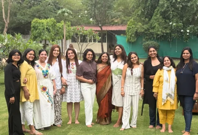 The Healing Room team and community gathered in the garden at Bijwasan, New Delhi